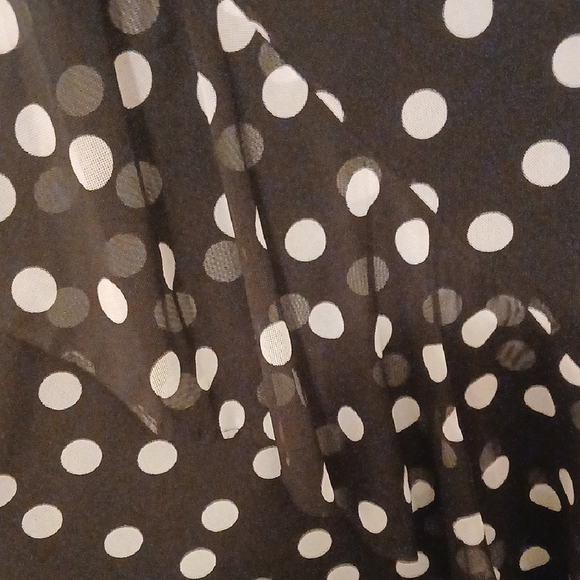 Attitudes by Renee Black and White Polka Dot Maxi Dress - Picture 4 of 6